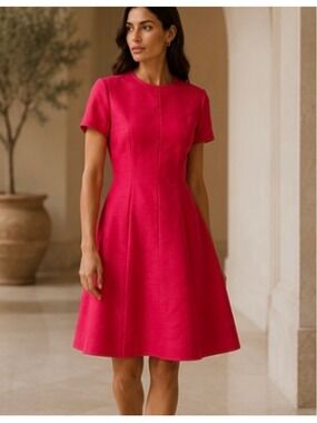 Vintage Rona Fuschia Pink Blazer and Skirt Set, Size M